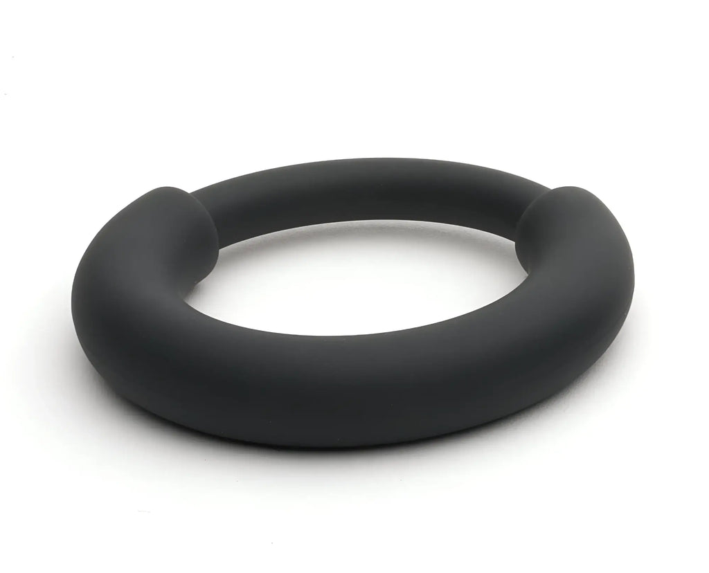 Black silicone sport fucker boost fusion ring with rounded ergonomic design for comfortable wear