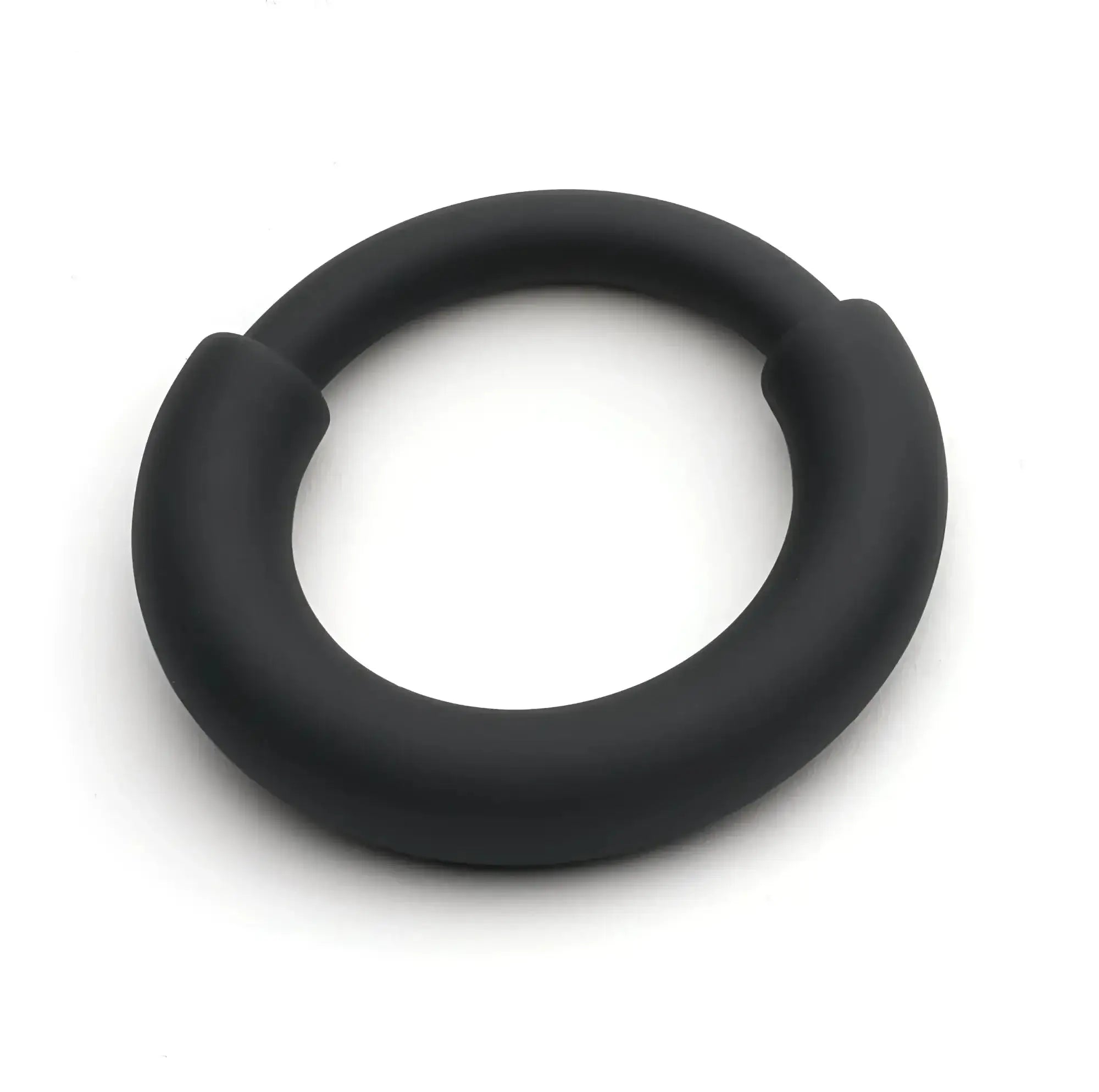 Black silicone sport fucker boost fusion ring with smooth matte finish and rounded edges designed for active use