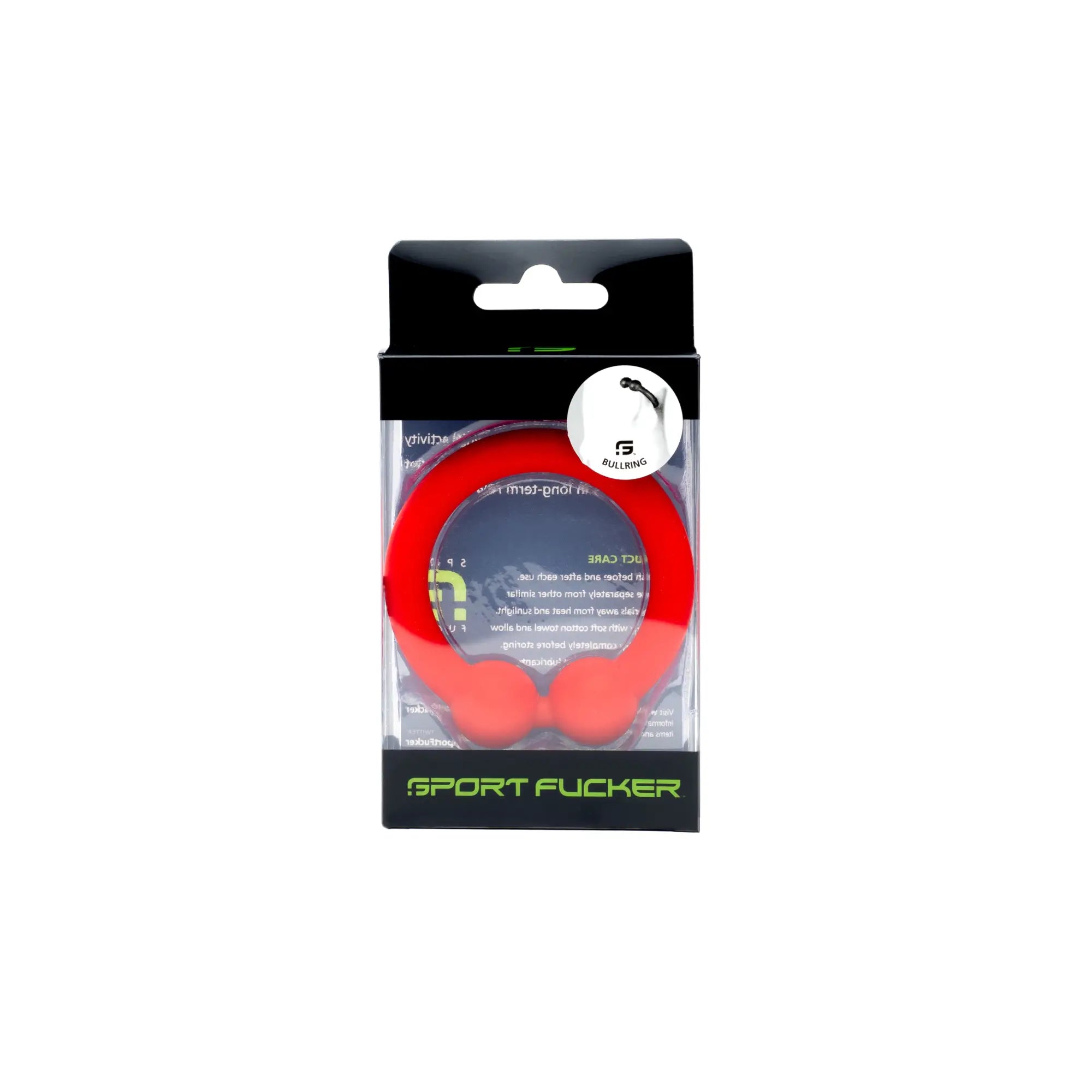 Sport fucker bullring red red silicone sport neck brace in black and neon green packaging