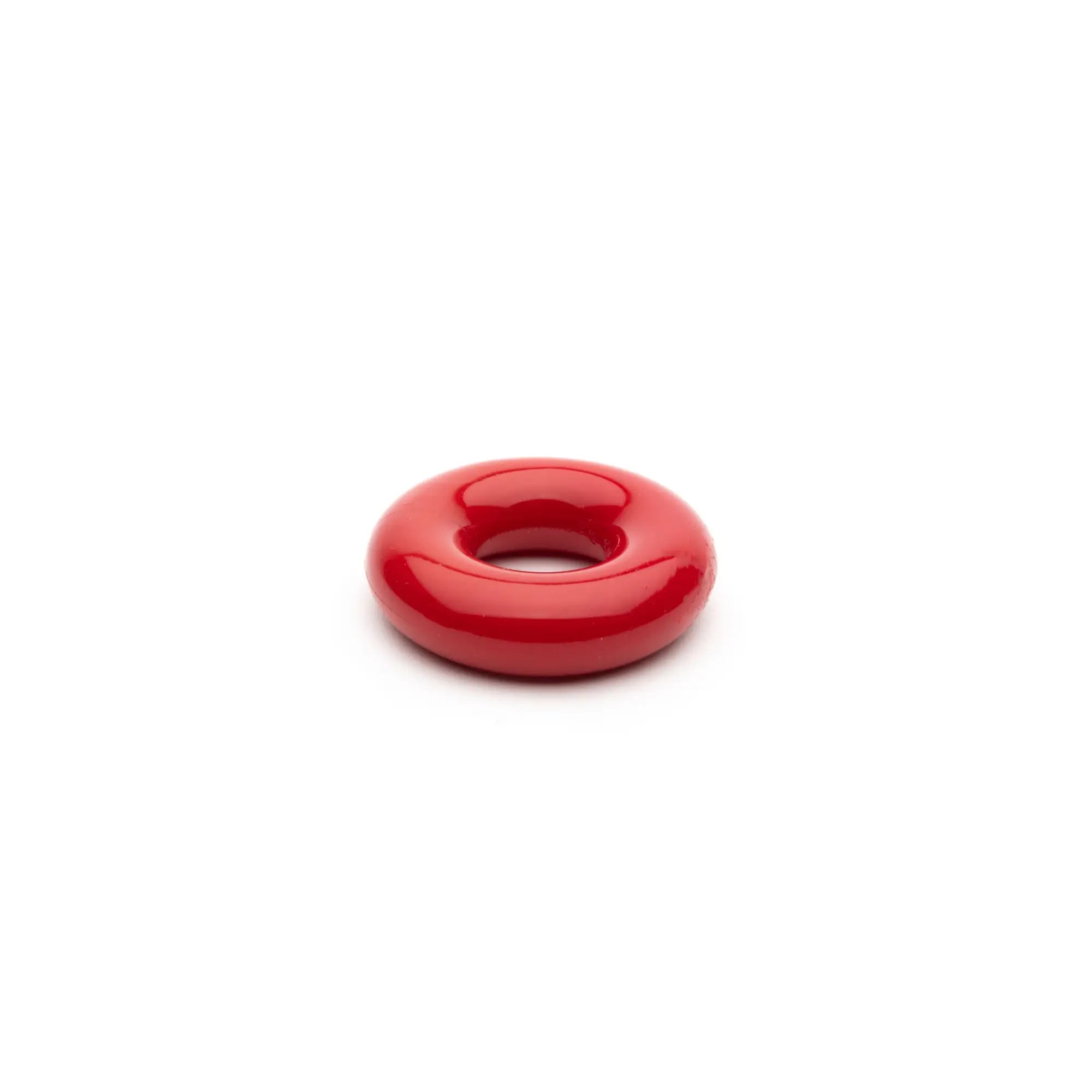 Sport Fucker chubby cockring 3 pk red glossy donut-shaped ring with smooth uniform surface and central hole