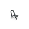 Dark gray silicone sport fucker cock plug with looped handle and pointed tip for advanced sport use
