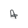 Dark gray silicone sport fucker cock plug with looped handle and pointed tip for advanced sport use