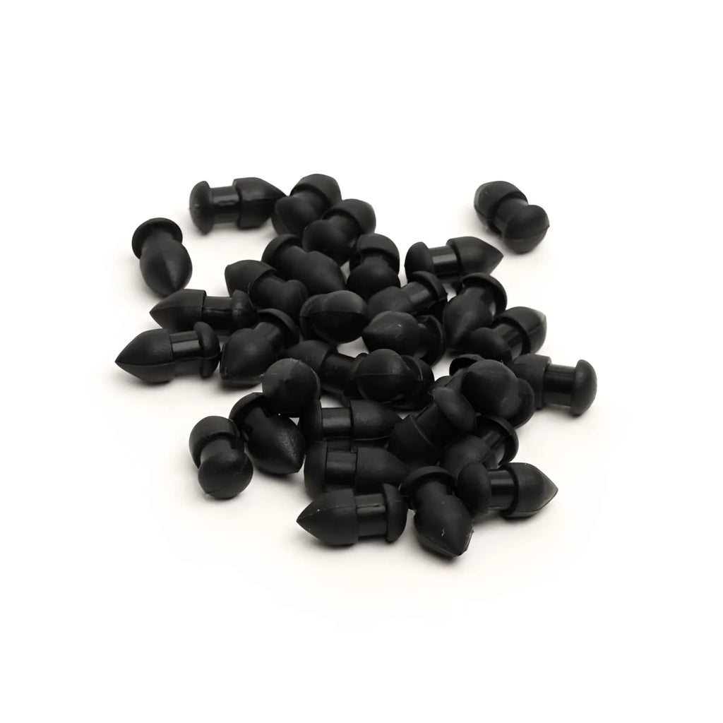 Black plastic push pins with rounded head and pointed tip for sport fucker flexispike size 2 spiked cock cage