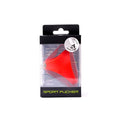 Red silicone sport fucker freeballer ring in clear packaging with black and green branding