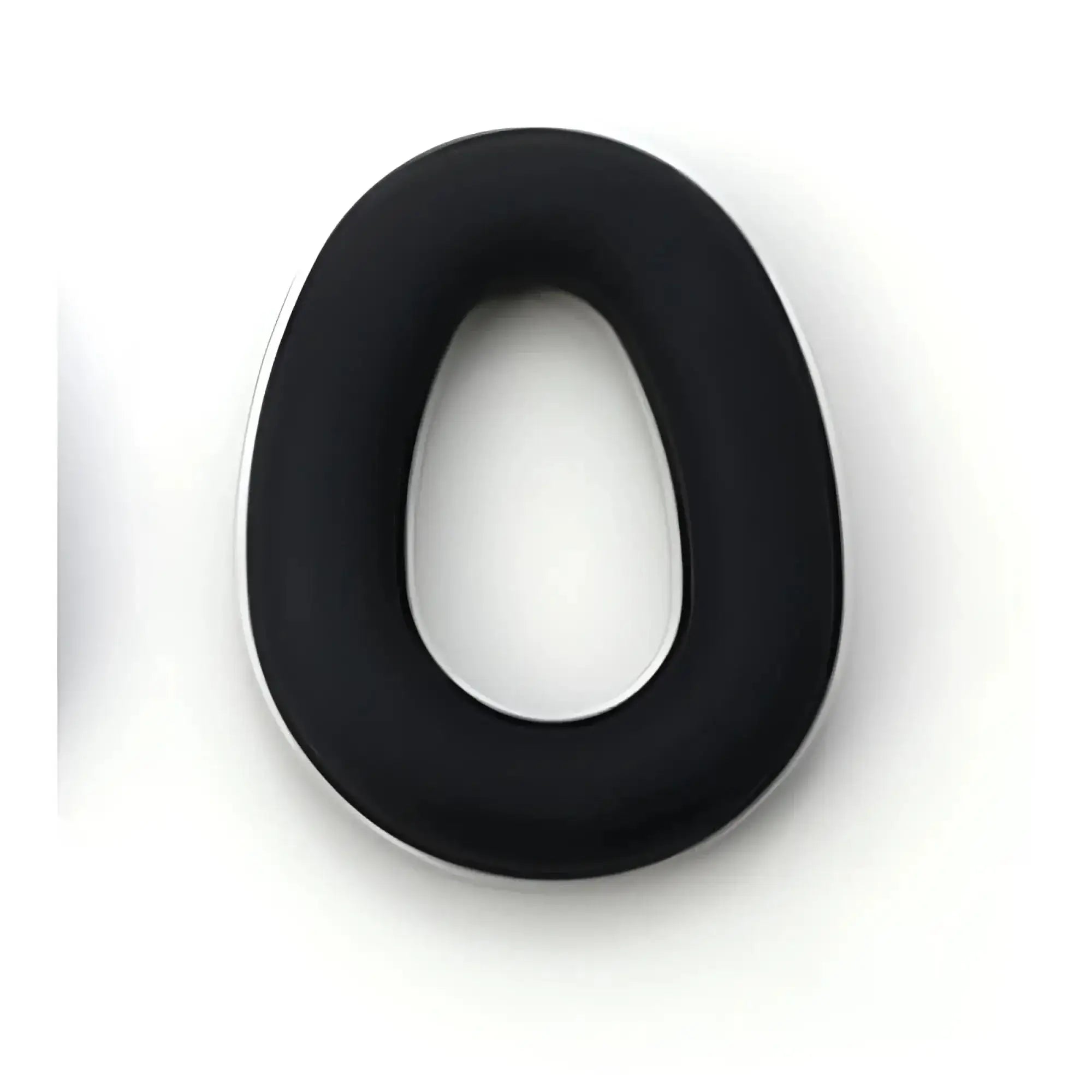 Black silicone sport fucker hero ring with smooth rounded edges and a slightly oval shape