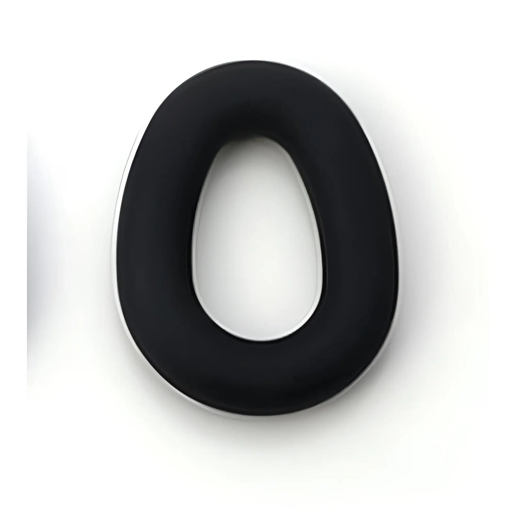 Black silicone sport fucker hero ring with smooth rounded edges and a slightly oval shape