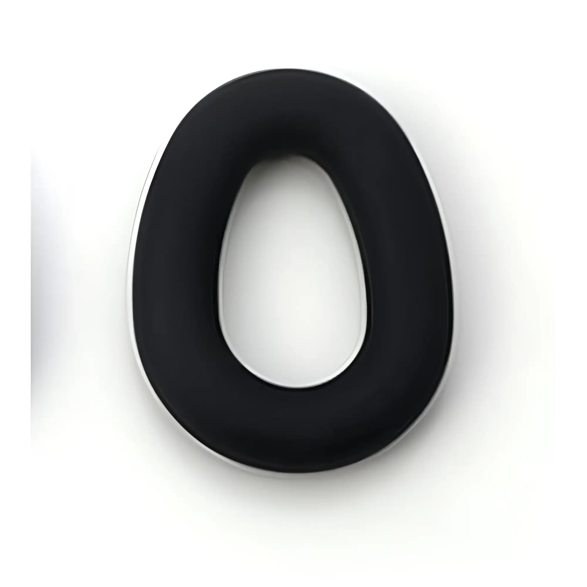Black silicone sport fucker hero ring with smooth rounded edges and a slightly oval shape