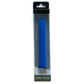 Blue silicone sport fucker toy in clear packaging with black header and footer for locker room use