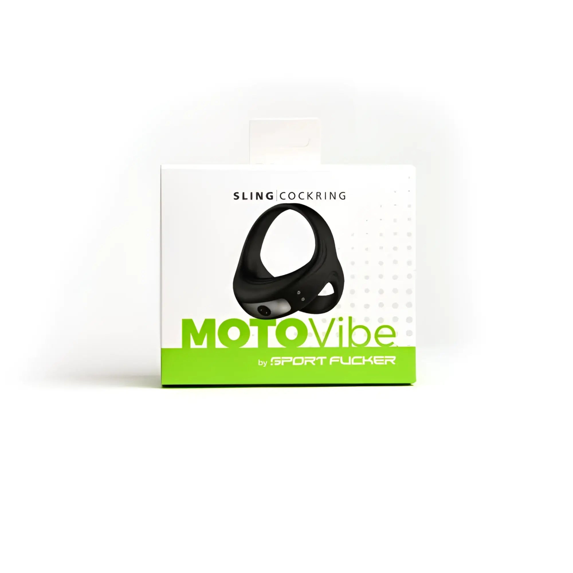 Black motovibe sling cock ring by Sport Fucker with sleek modern design and smooth matte finish