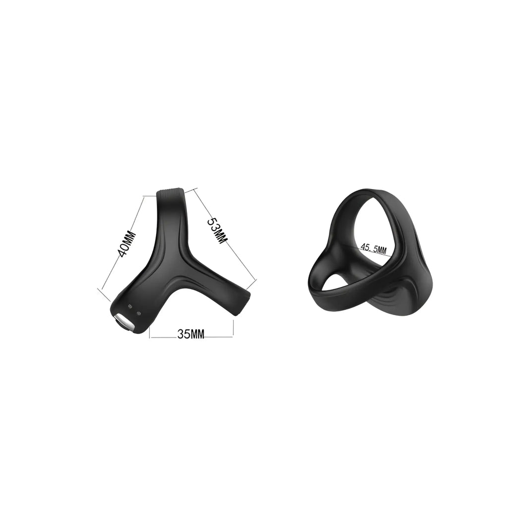 Black y-shaped led flashlight with ergonomic grip and textured surface for sport fucker MOTOVibe sling cock ring