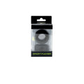 Black silicone sport fucker ring in clear packaging with green sport fucker branding from nutt job set by sport fucker black