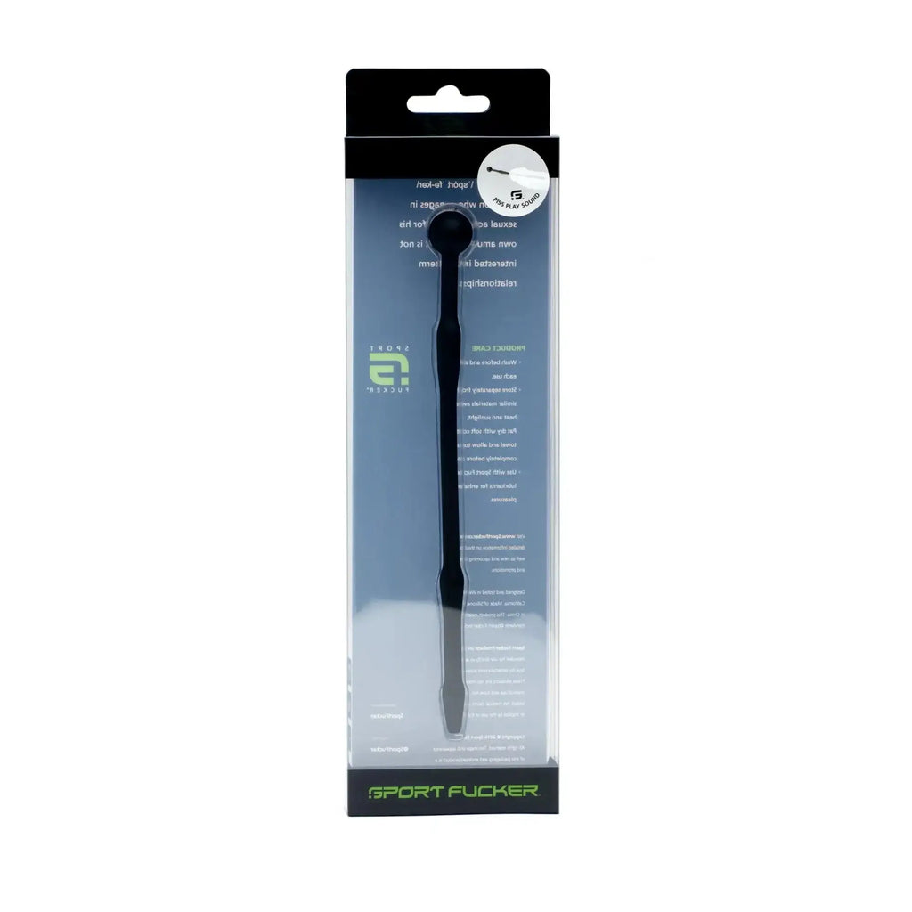 Black plastic sport fucker piss play sound tool in clear packaging designed for sport use and sound effects