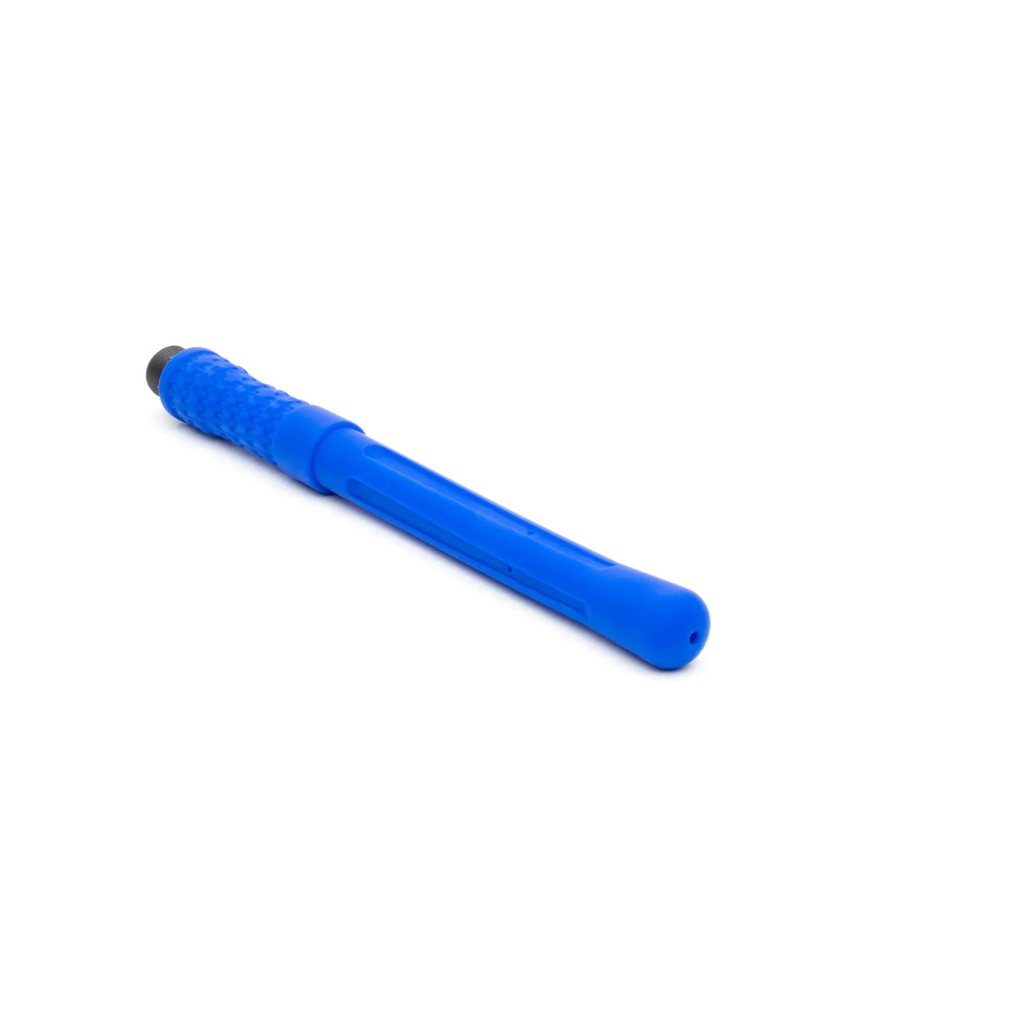 Blue plastic sport fucker powershot nozzle with textured grip and black tip for enhanced handling and control