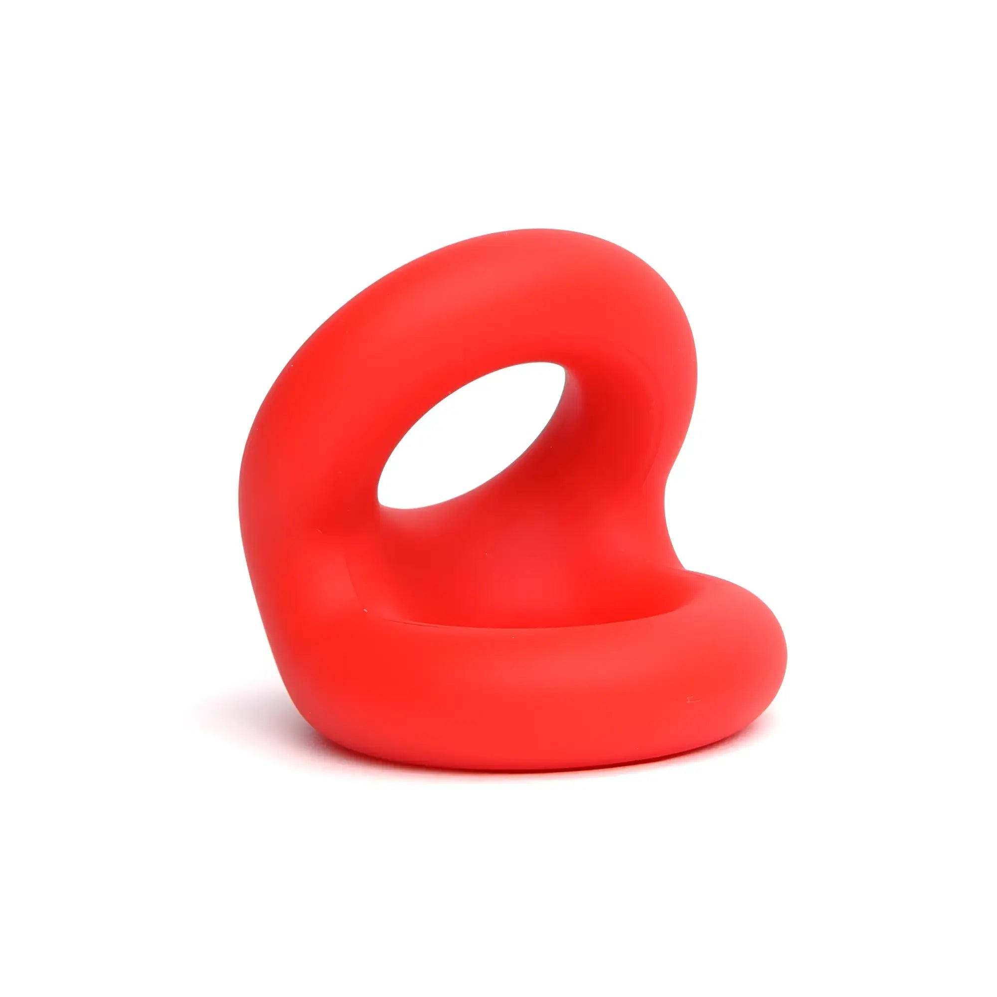 Sport Fucker Rugby Ring by Sport Fucker red vibrant silicone ring with smooth rounded design and oval-shaped opening