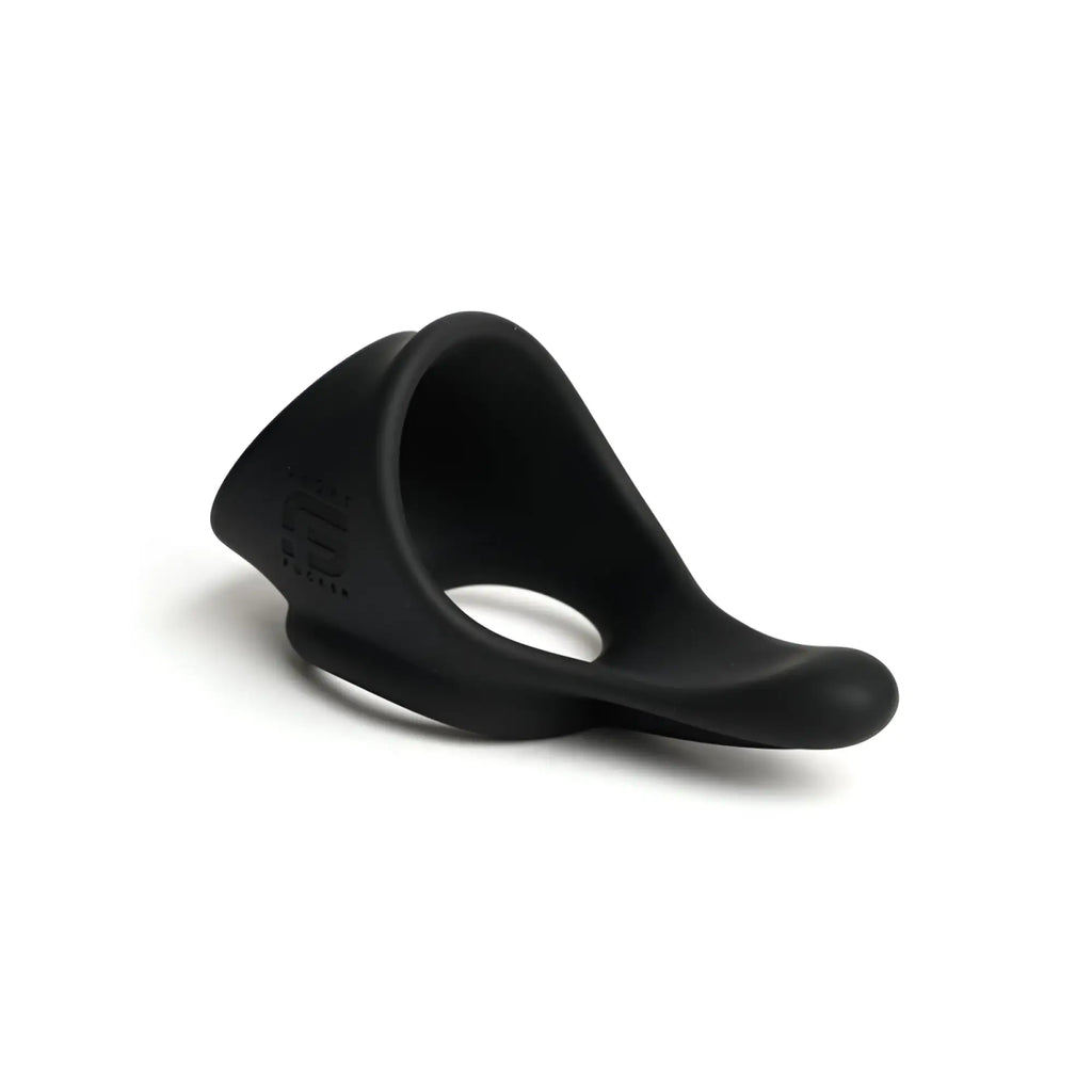 Black silicone cock and ball ring sport fucker tailslide with curved ergonomic design and smooth matte finish
