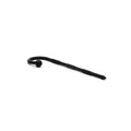 Black silicone urethral stimulator sport fucker ultra sound with rounded ball end and textured ridges along its length