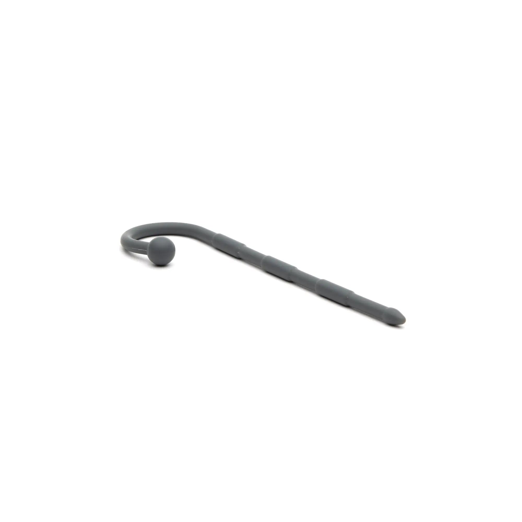 Gray silicone Sport Fucker Ultra Sound prostate massager with rounded handle and textured grip for comfortable use