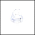Clear transparent plastic earplug with smooth rounded design from sport fucker universal cockring clear collection