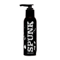 Spunk SPUNK hybrid lube 4oz black pump bottle with white splatter design labeled as hybrid lubricant