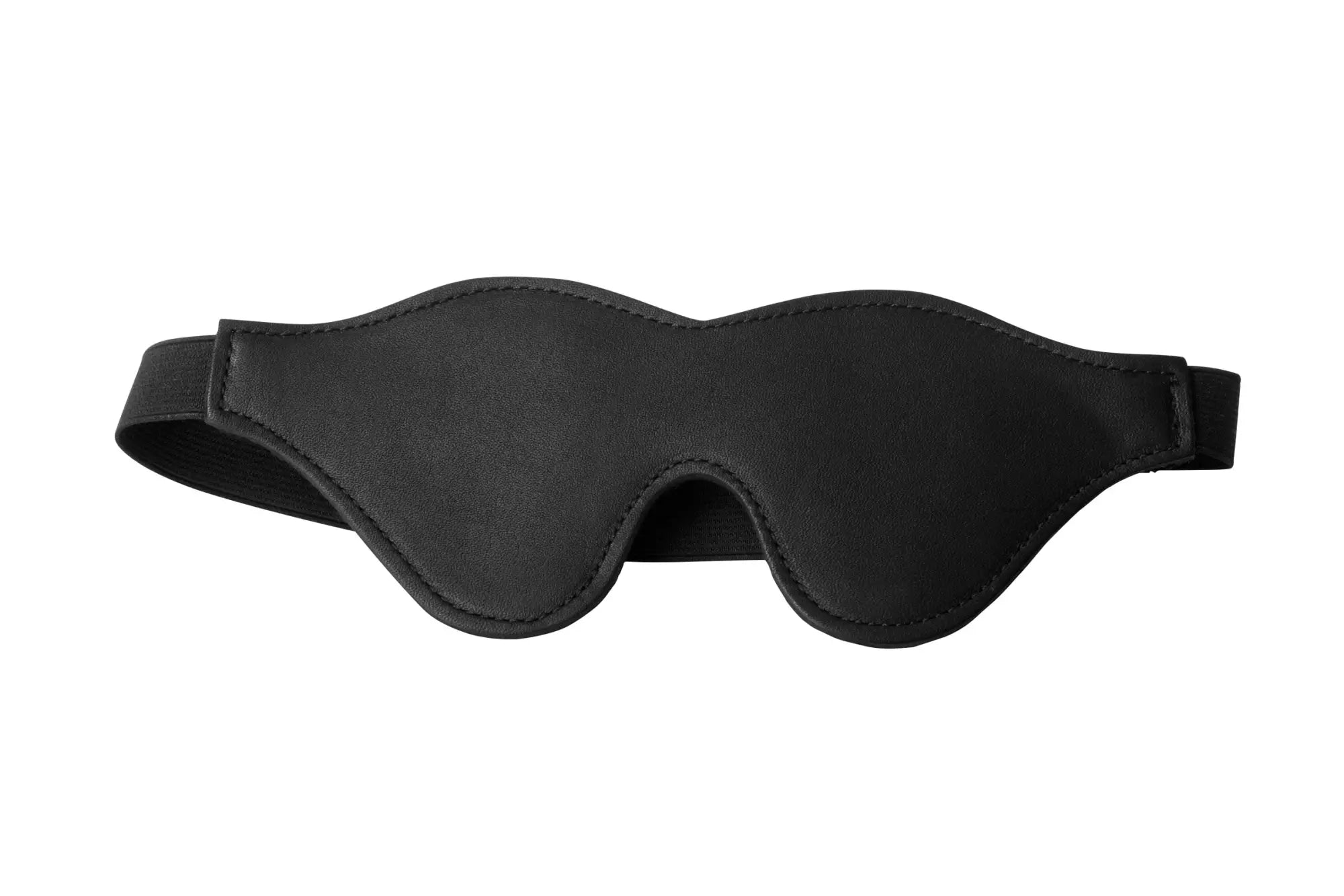 Black silicone eye mask with adjustable elastic strap and fleece lining for comfortable light blocking