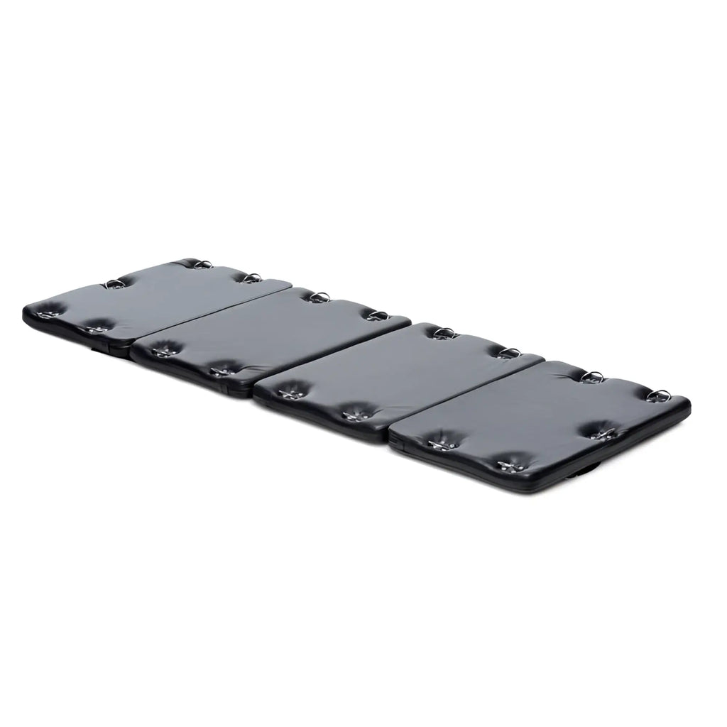 Strict bondage board black xl foldable mat with smooth glossy surface and stitched edges for bondage use