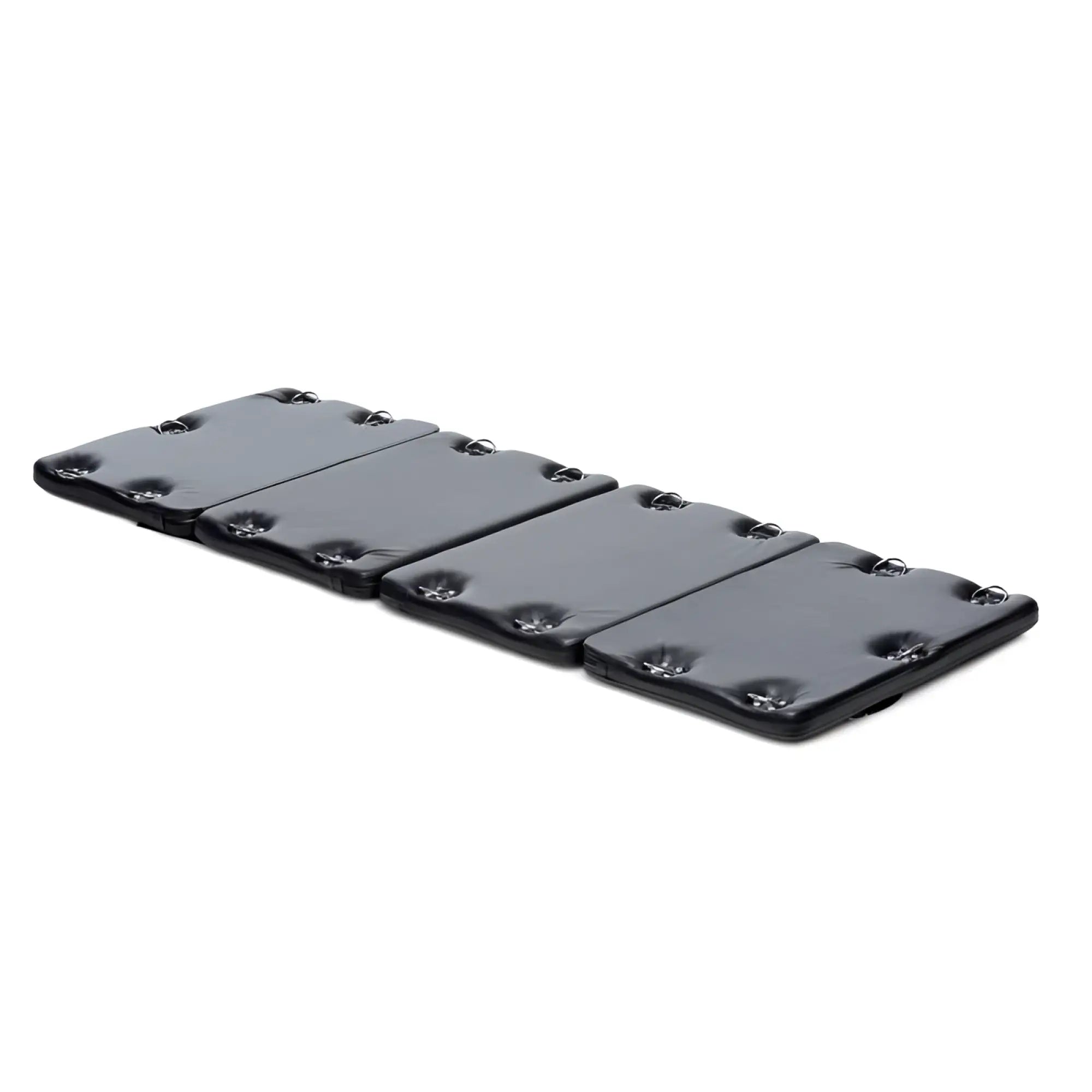 Strict bondage board black xl foldable mat with smooth glossy surface and stitched edges for bondage use