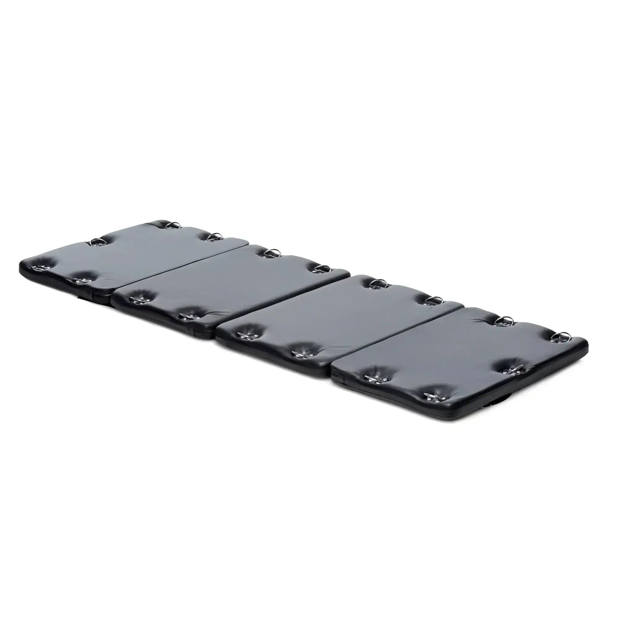 Strict bondage board black xl foldable mat with smooth glossy surface and stitched edges for bondage use