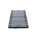 Black padded folding mat with silver metal d rings along edges for strict bondage board black xl use
