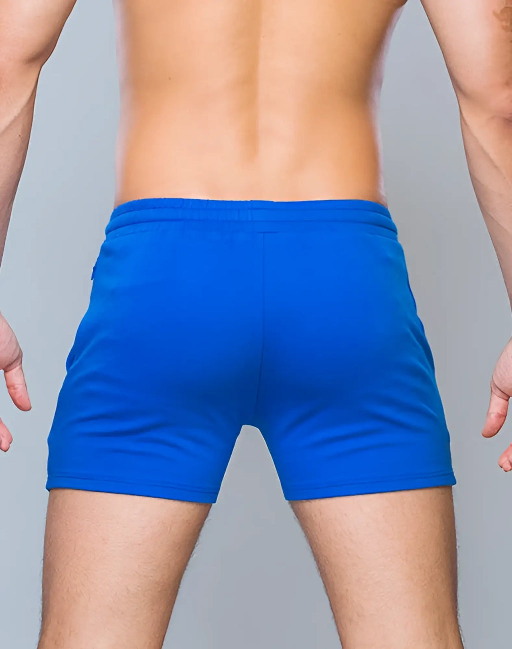 SupaWear lapis blue 4 inch jersey shorts with bright blue color and snug elastic waistband for athletic use