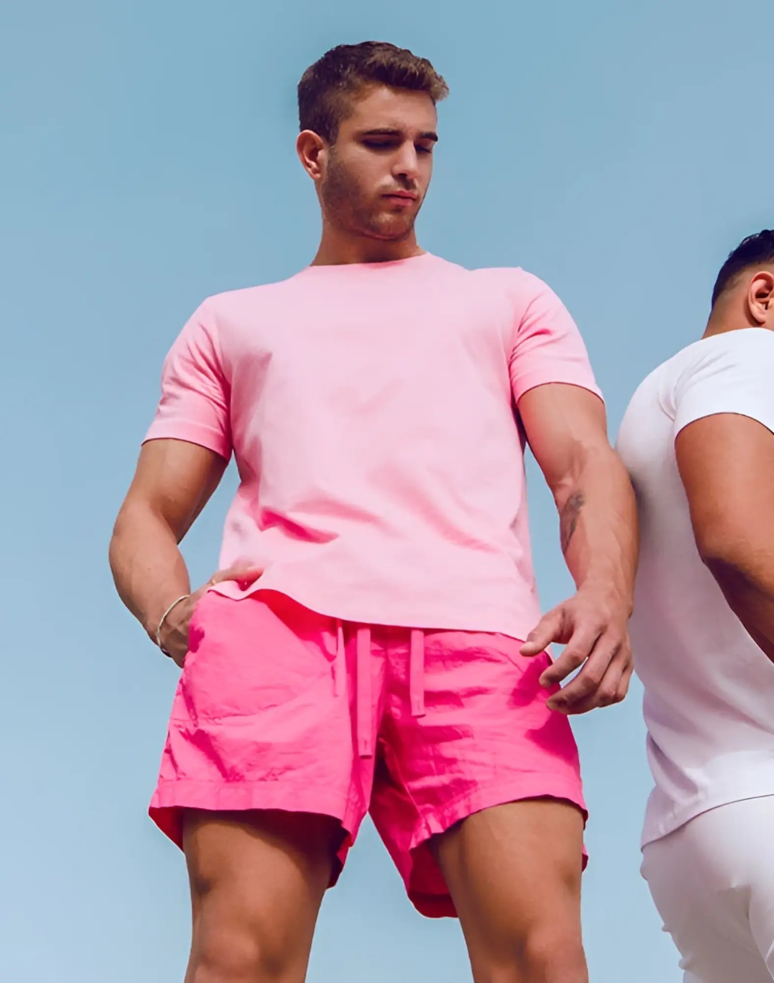 A vibrant pink supawear crew neck t-shirt with short sleeves and a simple design perfect for casual wear