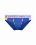 SupaWear dual brief underwear in blue and pink color blocked design with a branded waistband for comfortable wear