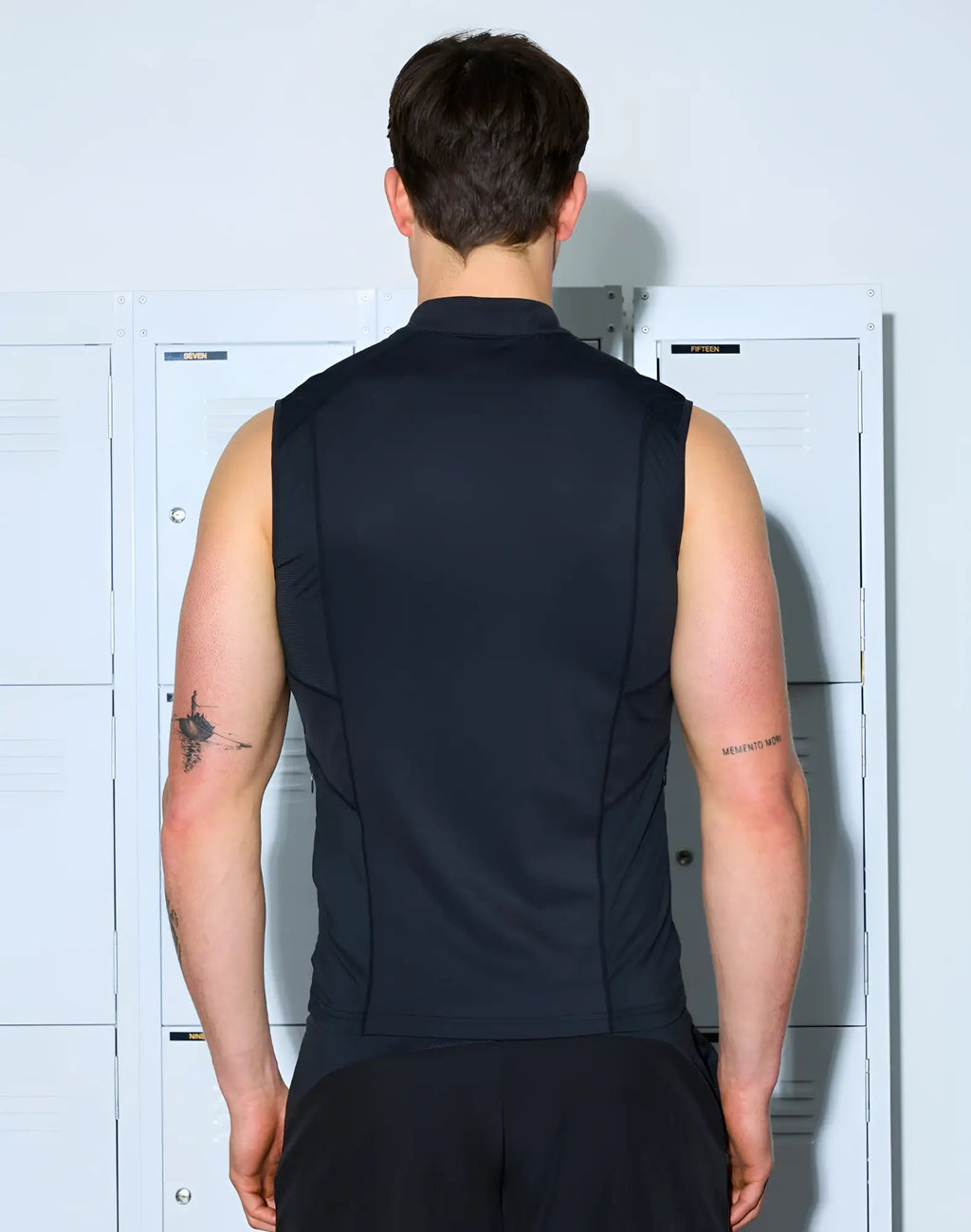 SupaWear gym2street black sleeveless zip-up vest with high collar and tailored fit for athletic use