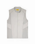 SupaWear Gym2Street grey sleeveless zip-up vest with high collar and subtle paneling for modern athletic style