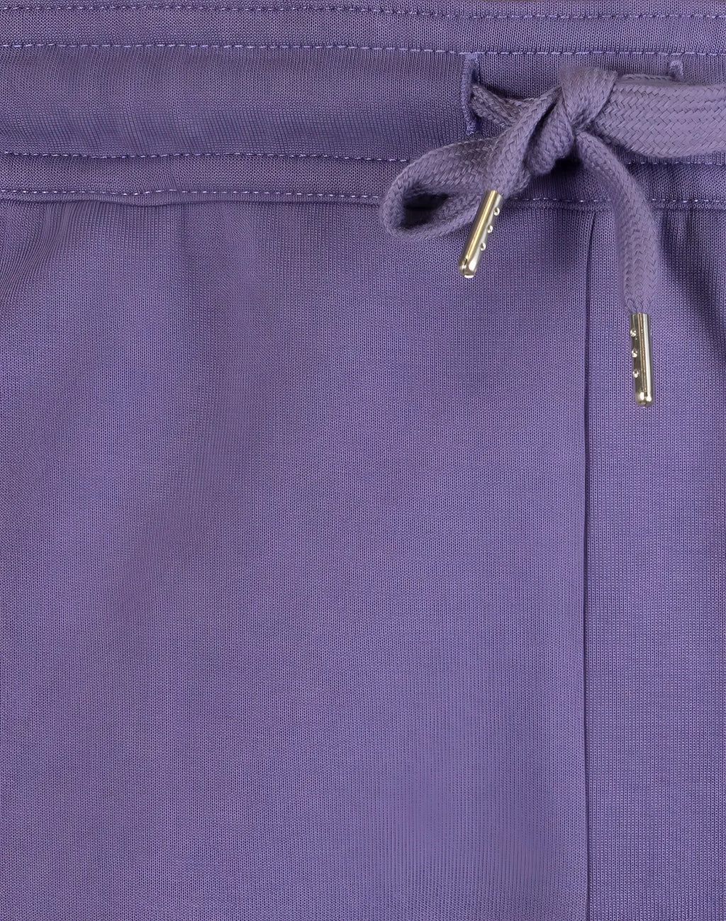 Purple supawear jersey shorts with gold-tone aglet drawstring and soft lightweight fabric for casual wear