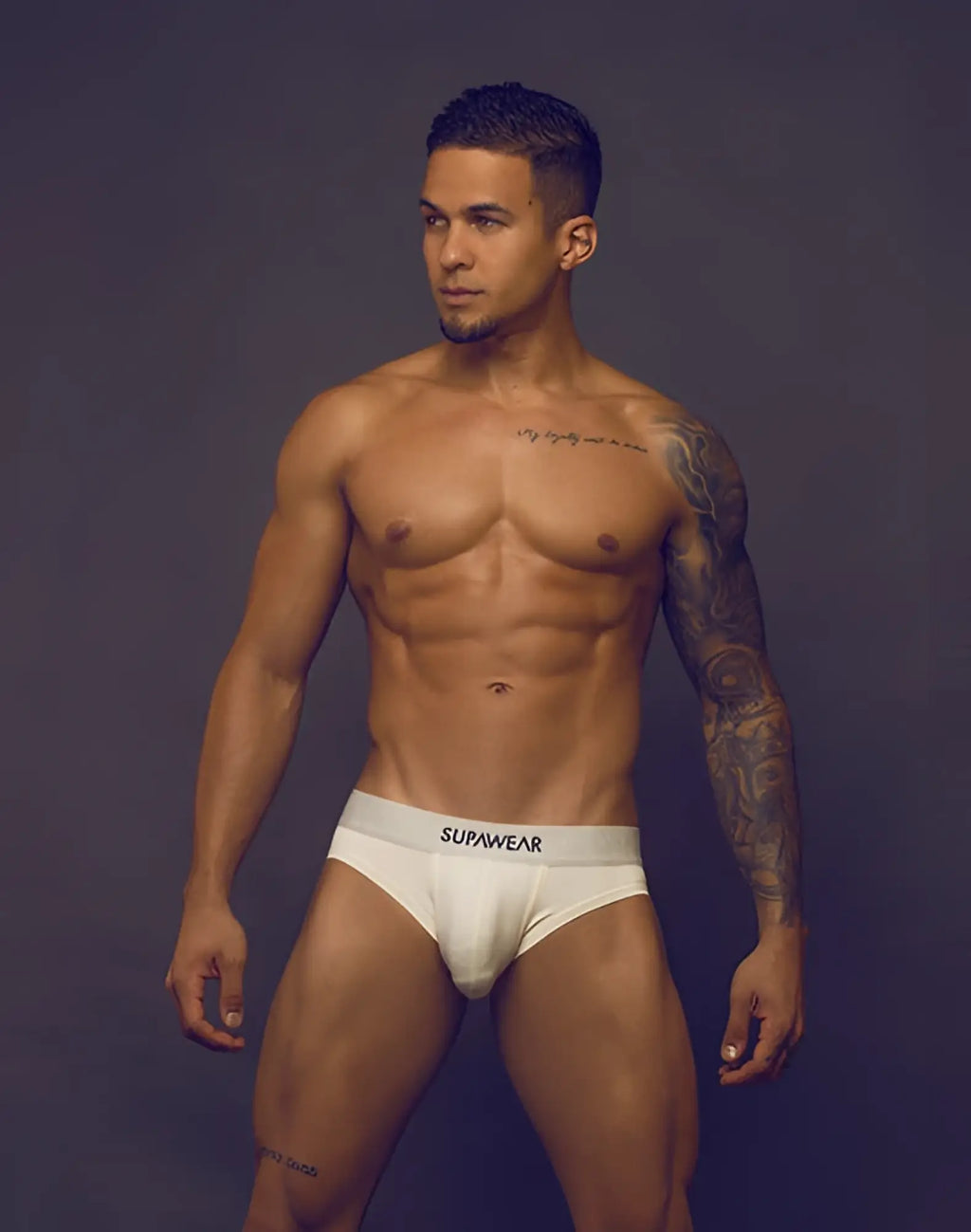 SupaWear neon brief underwear in ivory with a simple elastic waistband and clean minimalist design