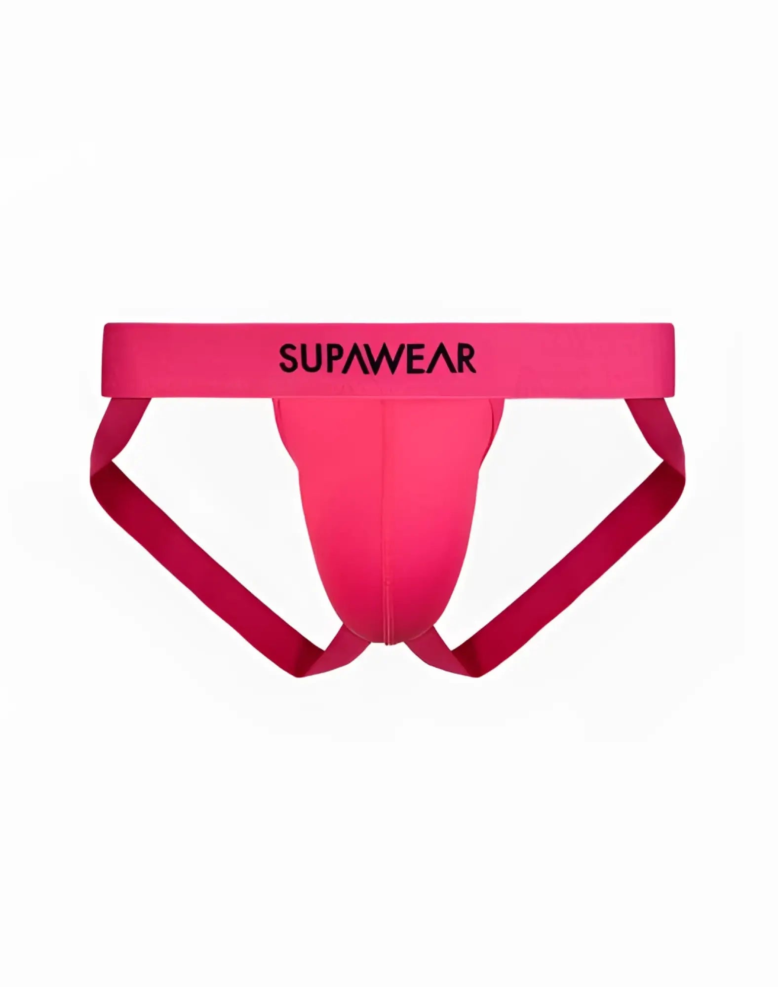 SupaWear neon jockstrap underwear in bright pink with bold solid color and sleek athletic brief design