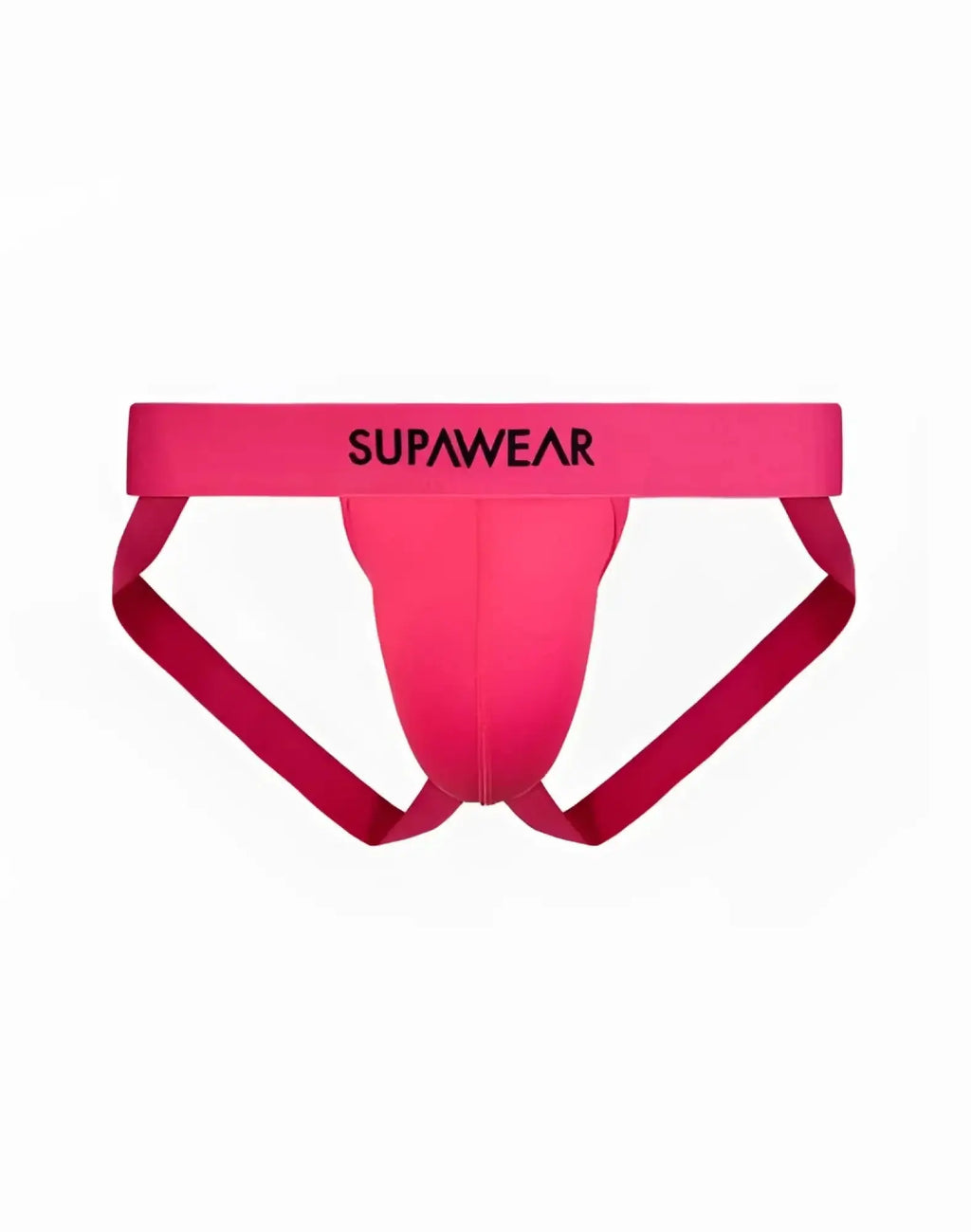 SupaWear neon jockstrap underwear in bright pink with bold solid color and sleek athletic brief design