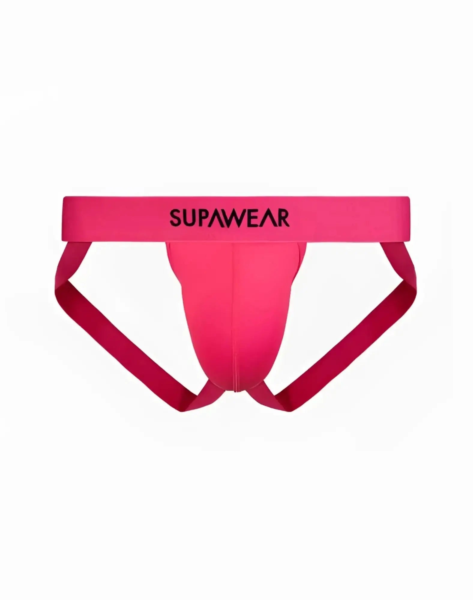 SupaWear neon jockstrap underwear in bright pink with bold solid color and sleek athletic brief design