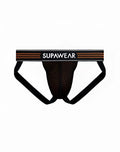 Black mesh supawear briefs with brand logo waistband and orange dotted accents from neon mesh jockstrap underwear