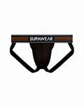 Black mesh supawear briefs with brand logo waistband and orange dotted accents from neon mesh jockstrap underwear