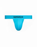 Bright blue supawear neon thong underwear features sleek form fitting design for athletic performance and comfort