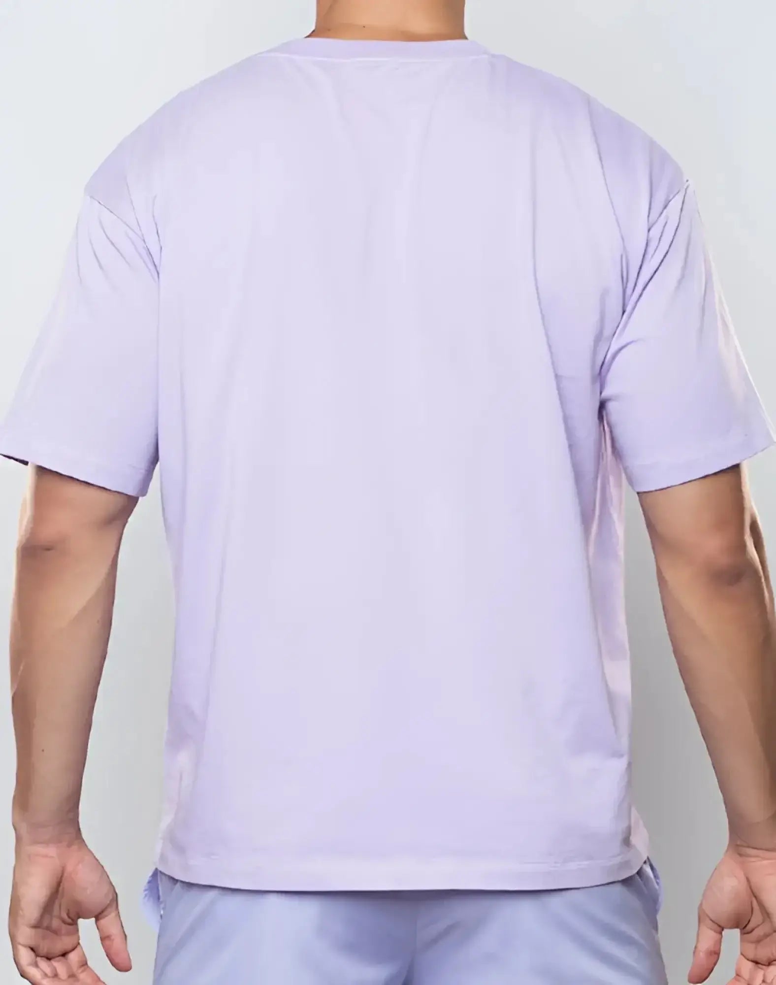 SupaWear oversized tee purple heather soft lavender short-sleeved relaxed fit crew neck t-shirt