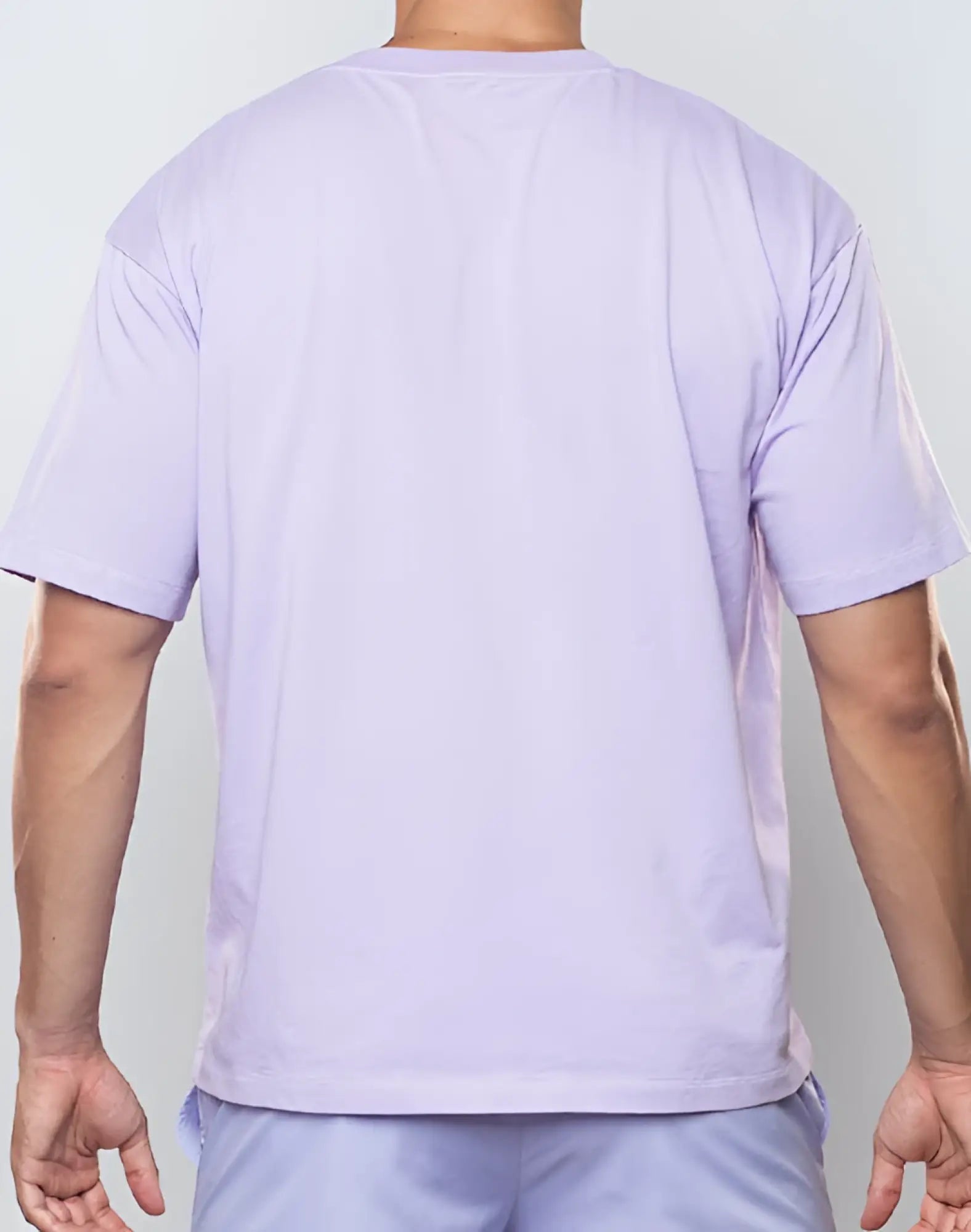 SupaWear oversized tee purple heather soft lavender short-sleeved relaxed fit crew neck t-shirt