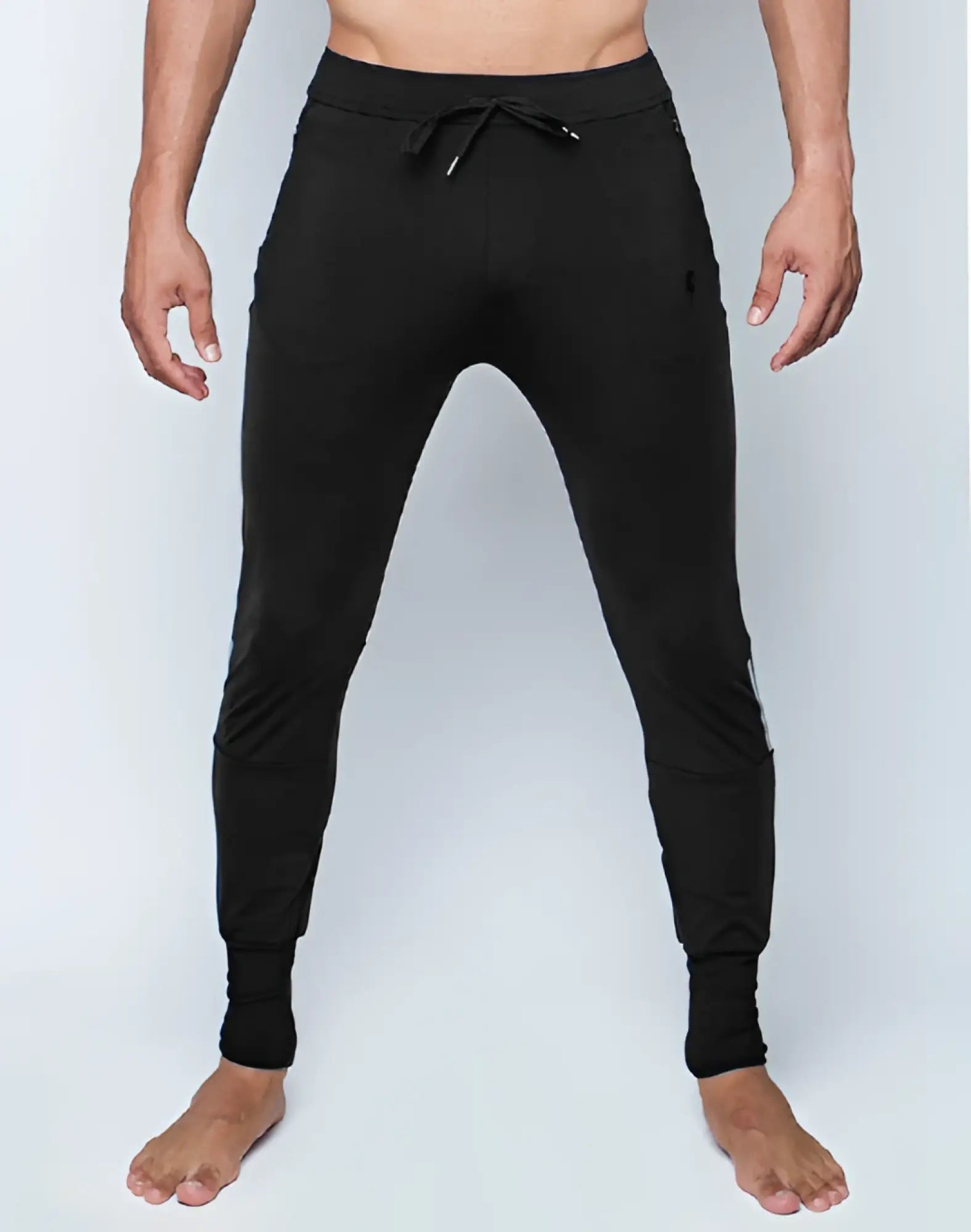 SupaWear pro-training pants in boost black featuring black athletic joggers with drawstring waistband and side pockets