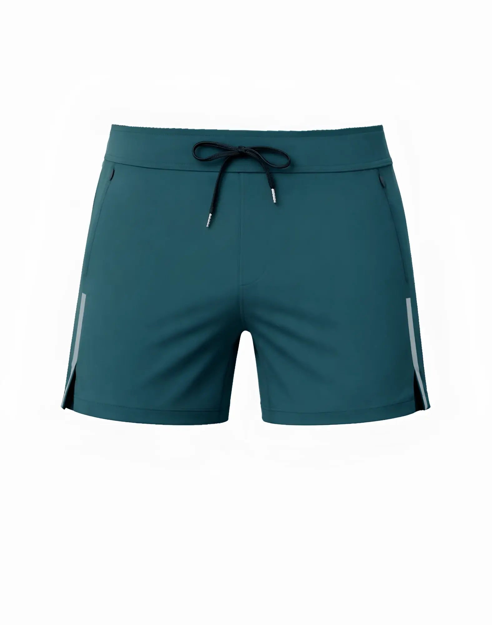 SupaWear pro-training shorts in boost green teal with black drawstring and reflective side stripes for athletic use