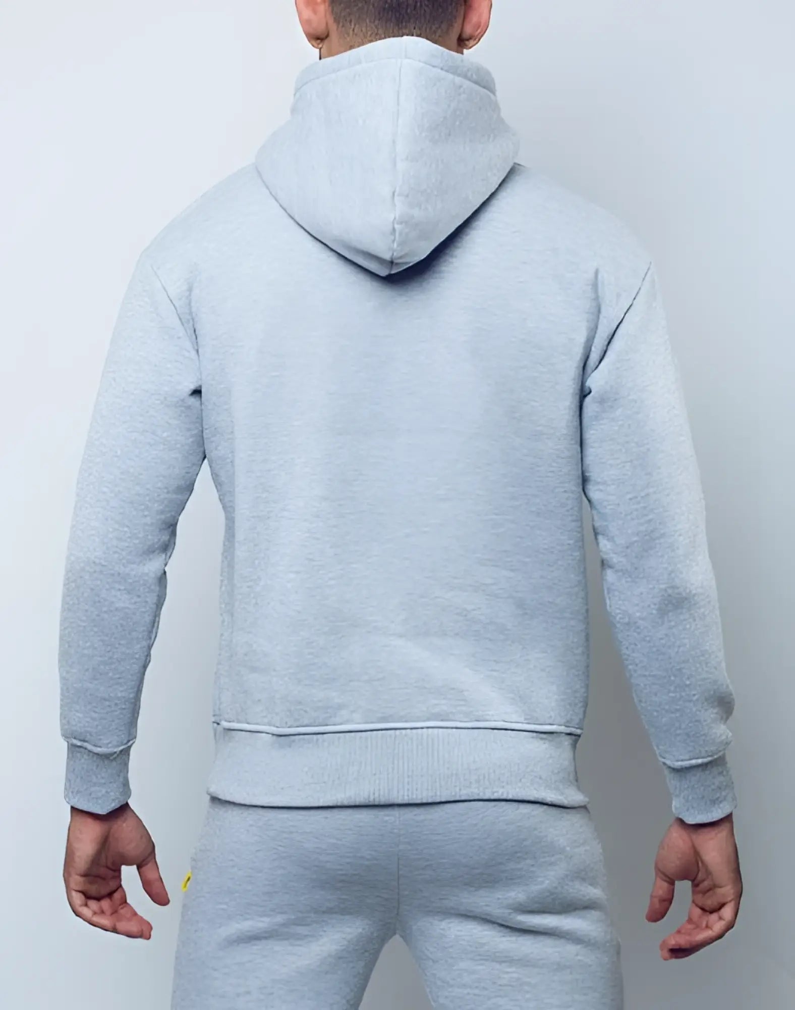 SupaWear recovery hoodie in grey marle heather gray with ribbed cuffs and hem for comfortable wear