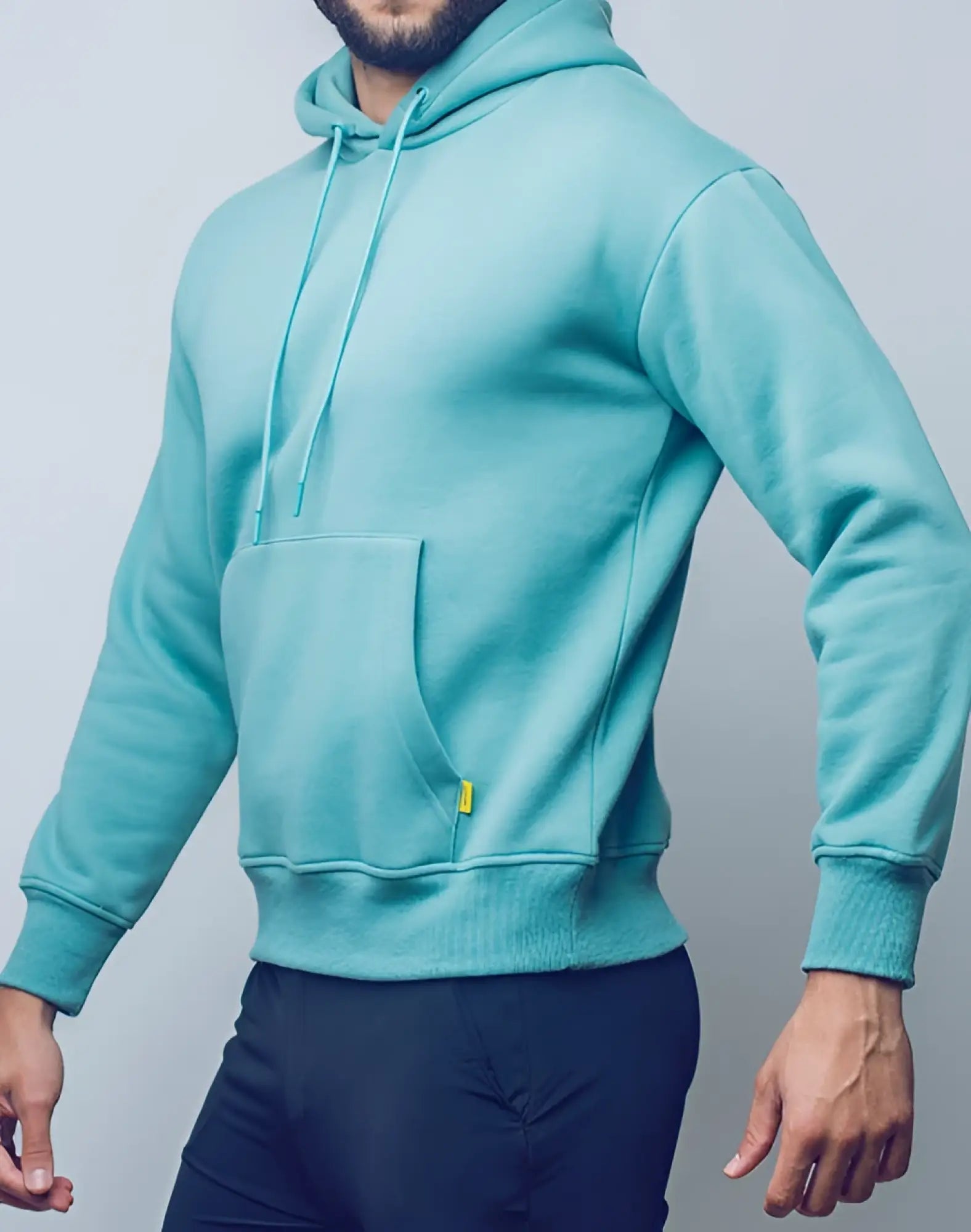 SupaWear recovery hoodie in reboot green with long sleeves front pocket and matching drawstrings for comfort