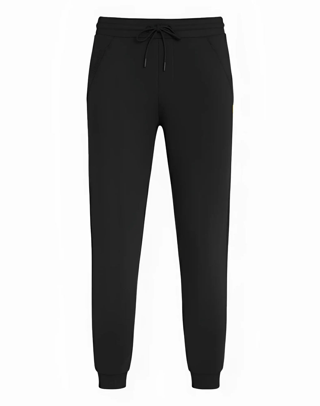 SupaWear recovery pants in black feature a drawstring waistband and ribbed cuffs for comfortable jogger style