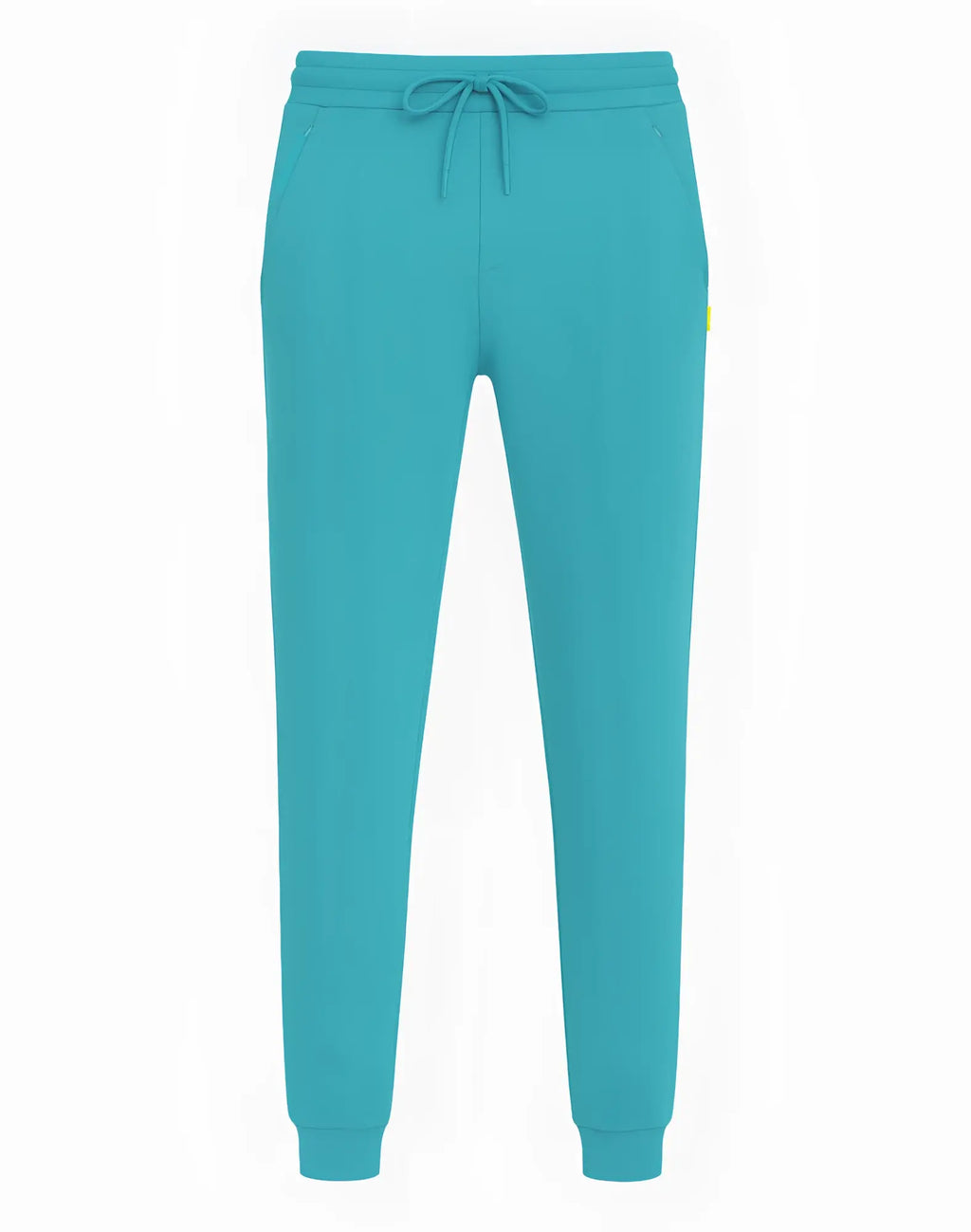 SupaWear recovery pants in reboot green with turquoise joggers featuring a drawstring waistband and ribbed cuffs
