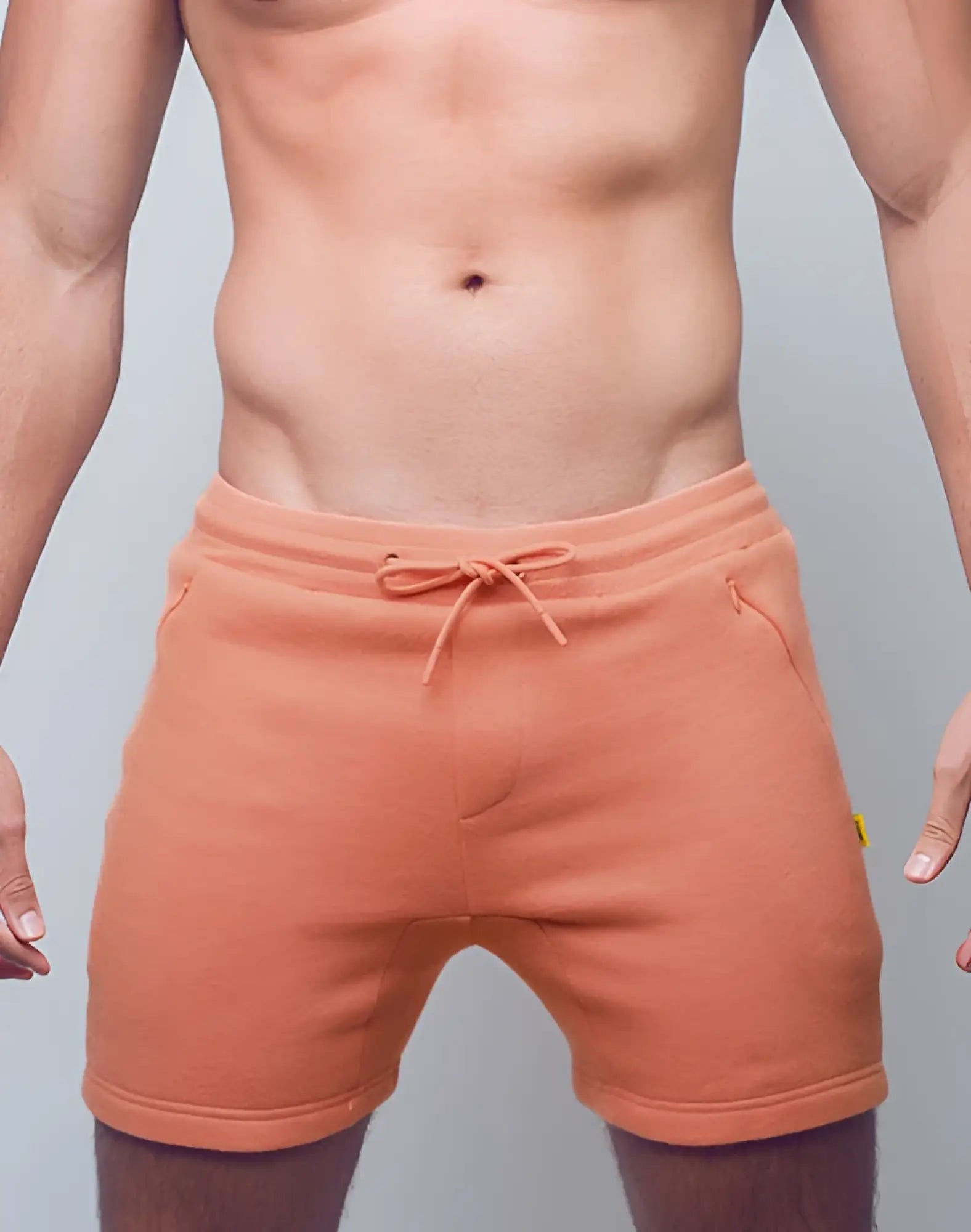 Supawea recovery coral cotton jogger shorts with drawstring waistband and side pockets for comfort and style